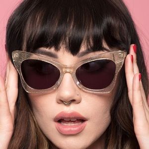Betty and Veronica Ethel Sunnies- Clear Glitter